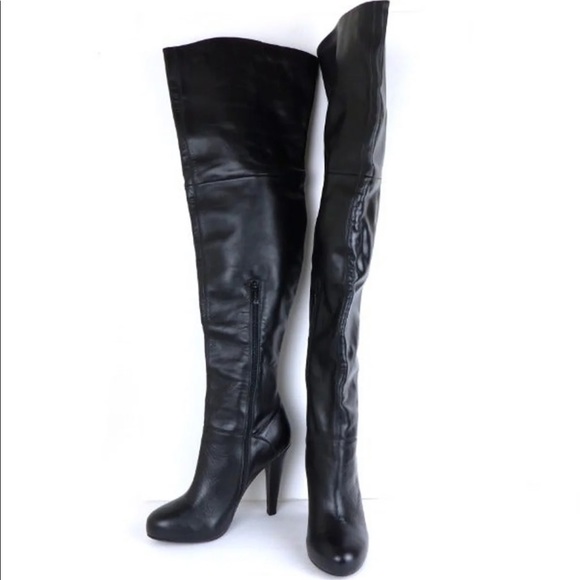 🔥Colin Stuart, Black Leather 5” Platform Pump Boots🔥 - Picture 12 of 15